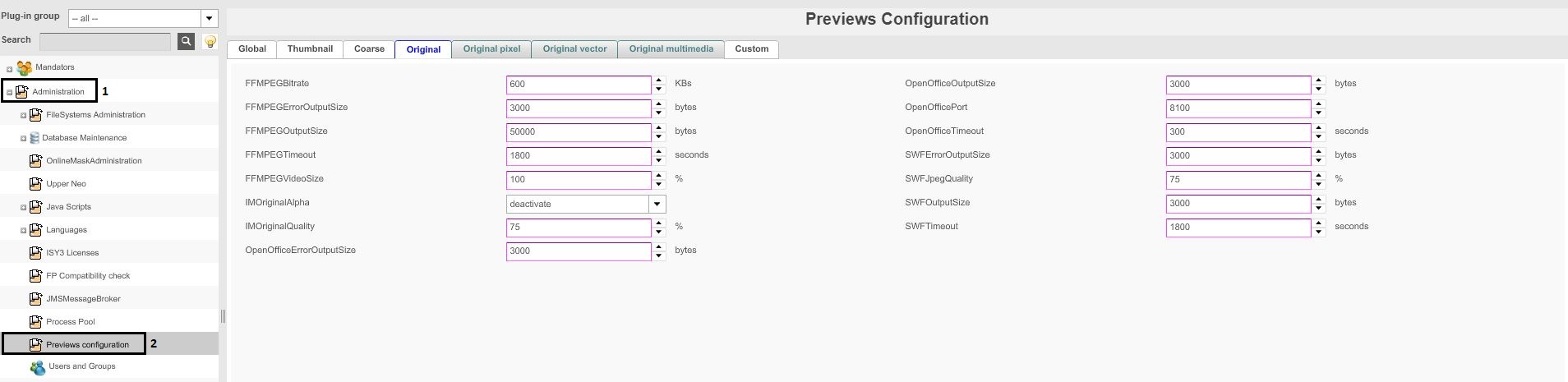 backend original preview