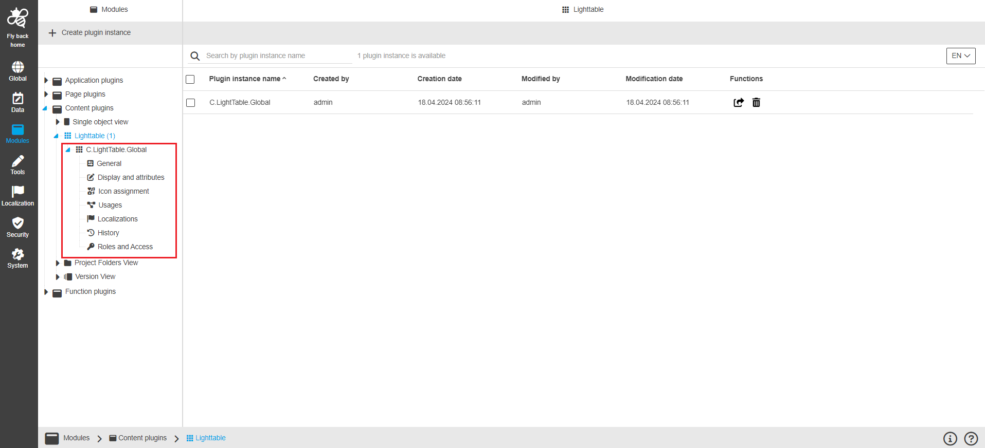 Lighttable CC configuration