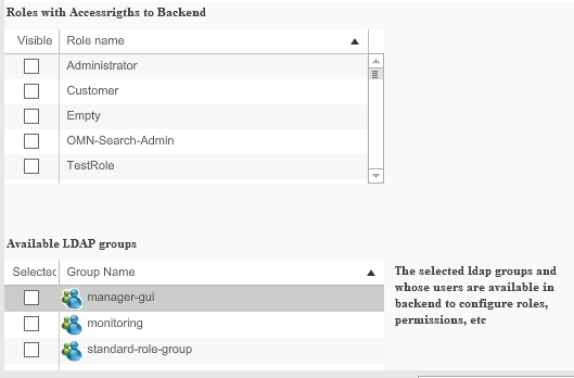 Mandator backend administration