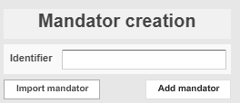 Mandator create name