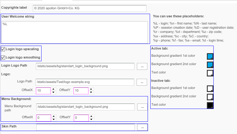 Mandator customization