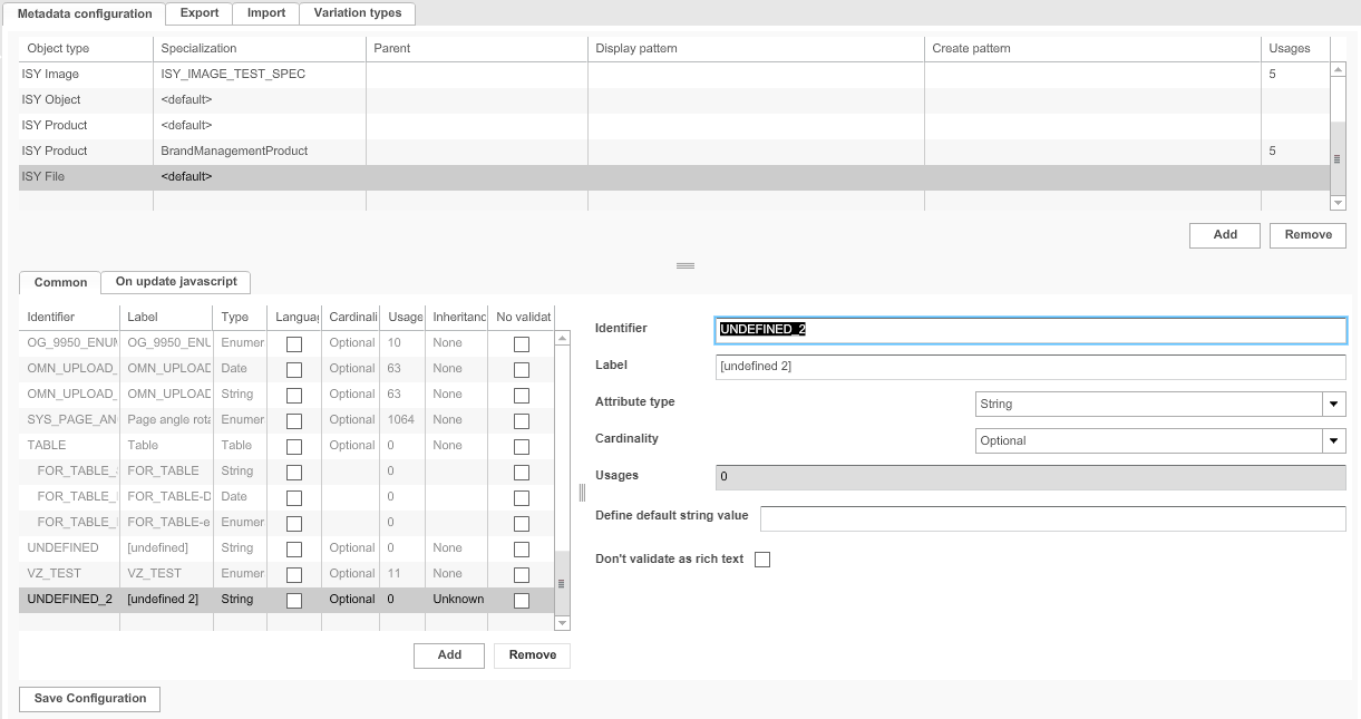 MetadataFields adding metadata attribute