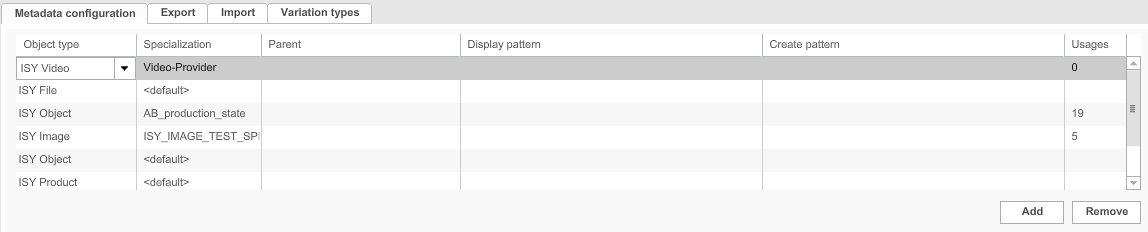 MetadataFields configuration overview