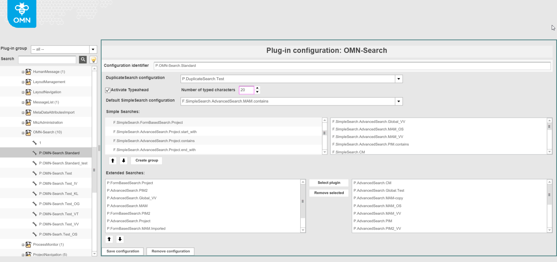OMN-Search page plugin
