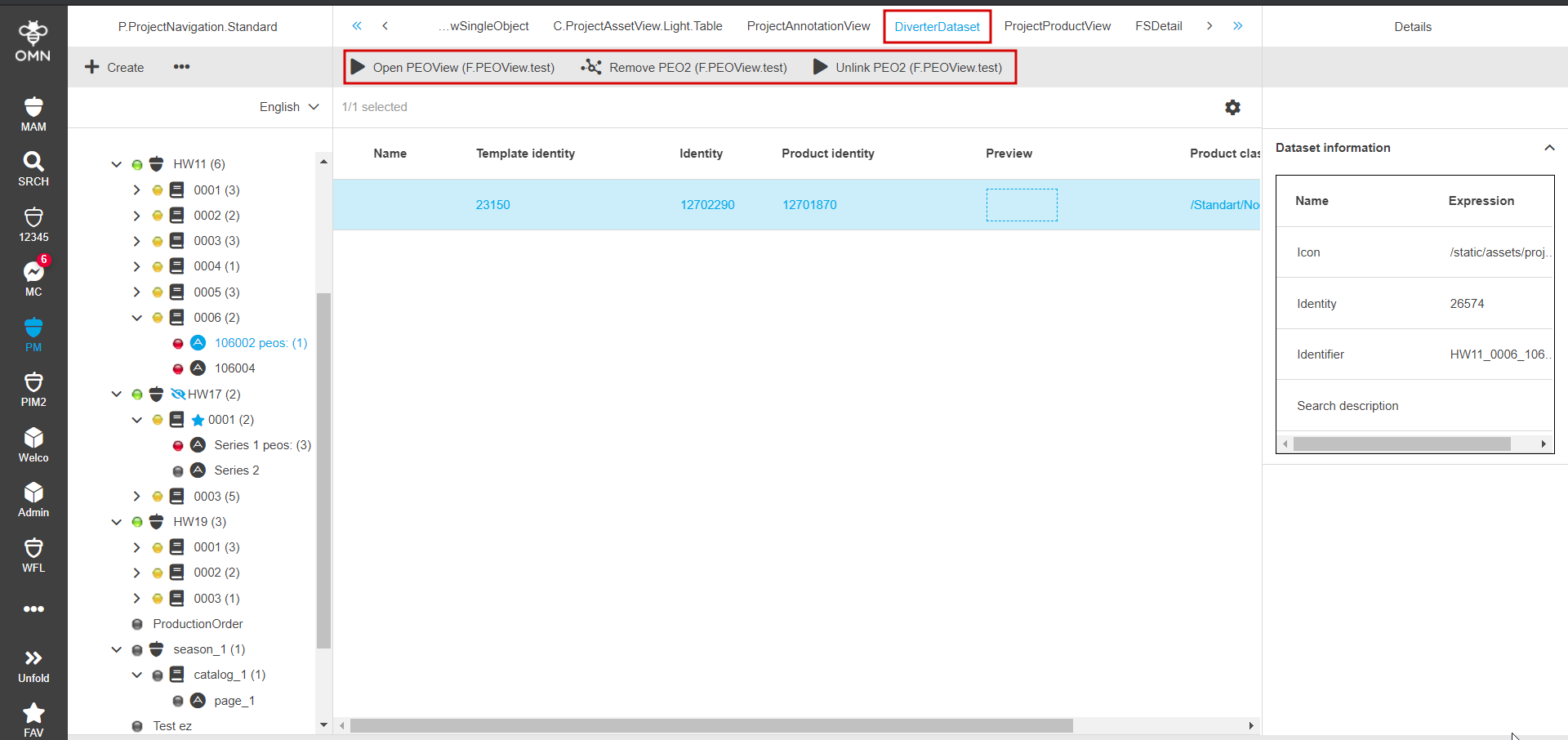 Diverter with PEO functions