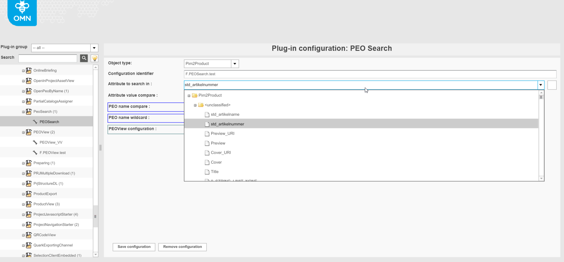 PEO Search attribute