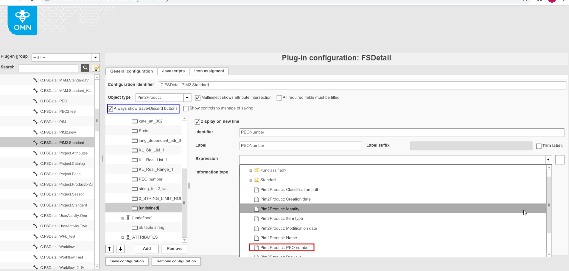 FSDetails and PIM2 and PEONumber