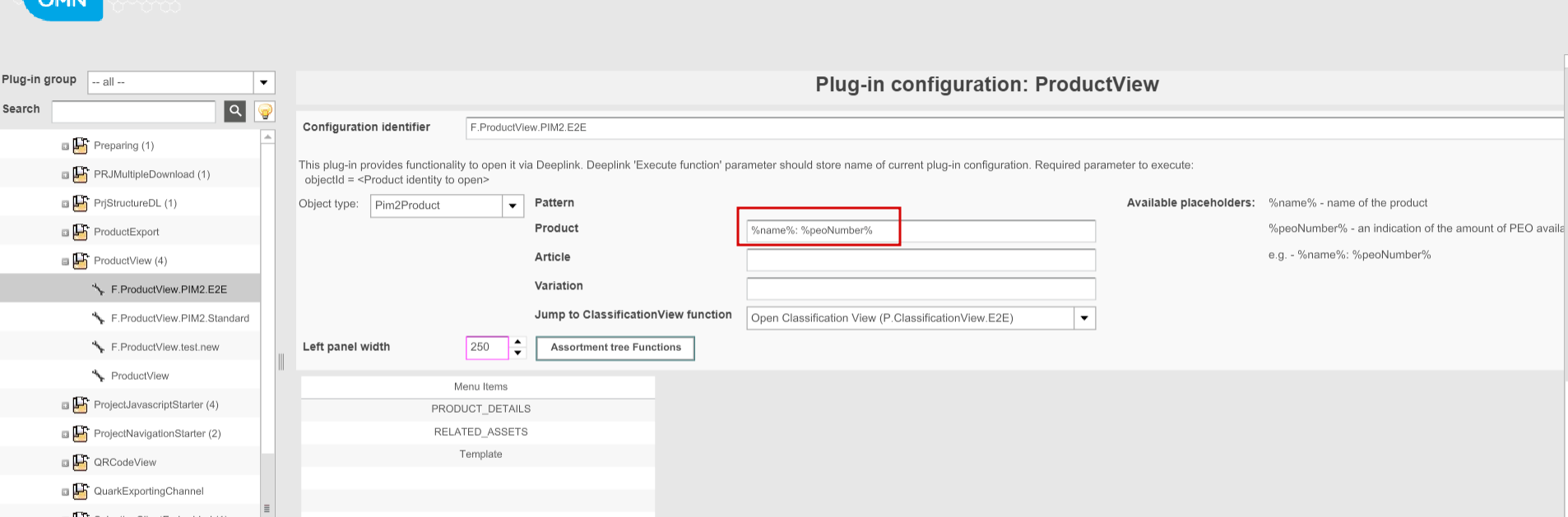 ProductView and PEOavialability on backend