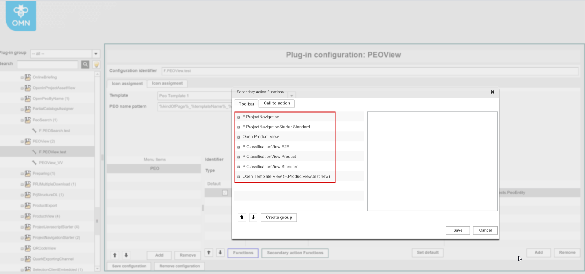 Secondary action functions