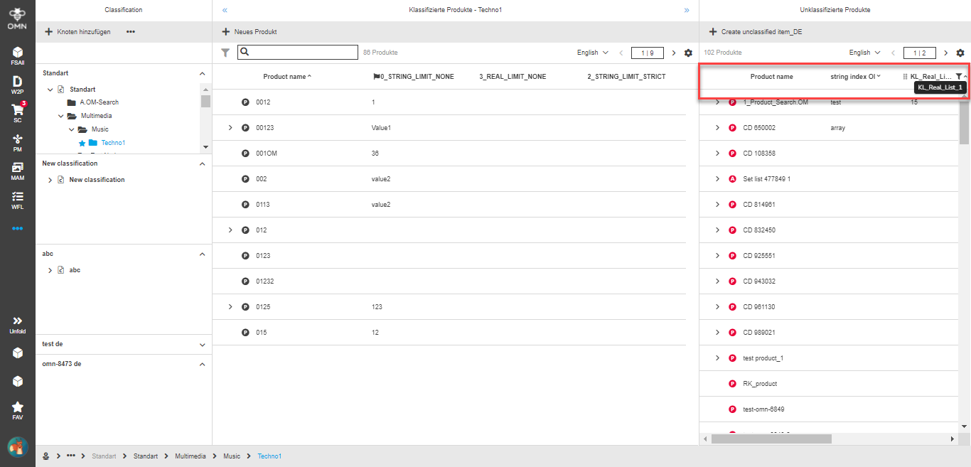 PIM2 use indexed attributes frontend