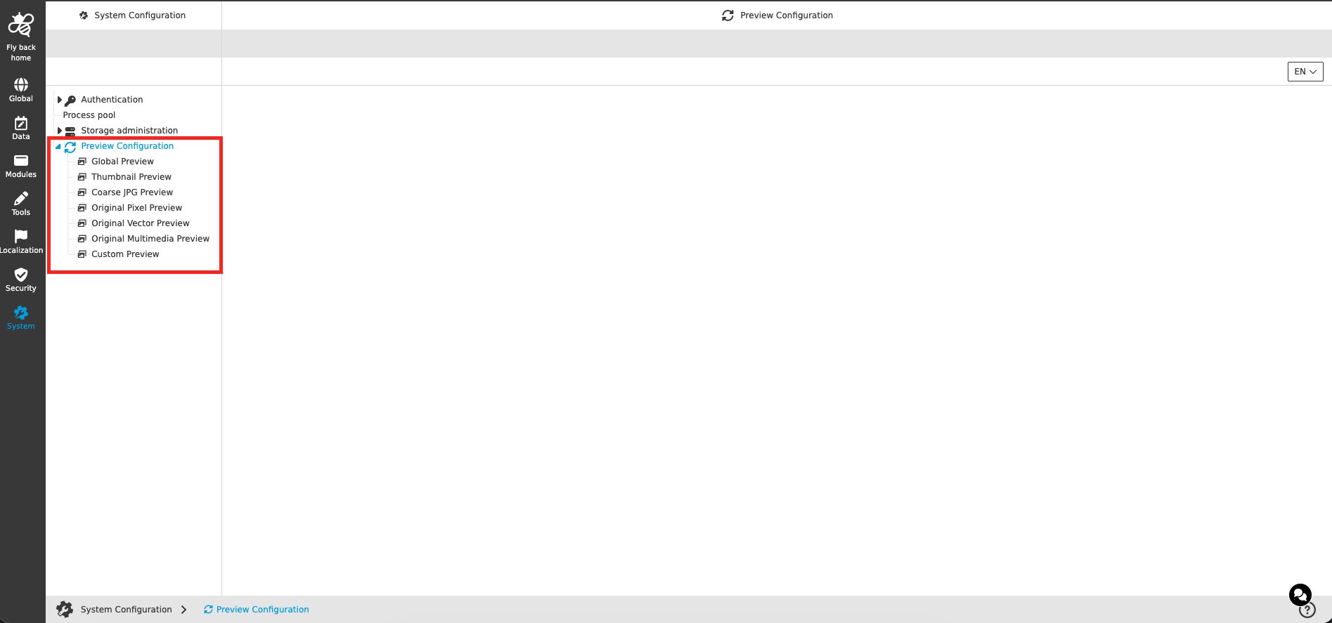preview configuration cc