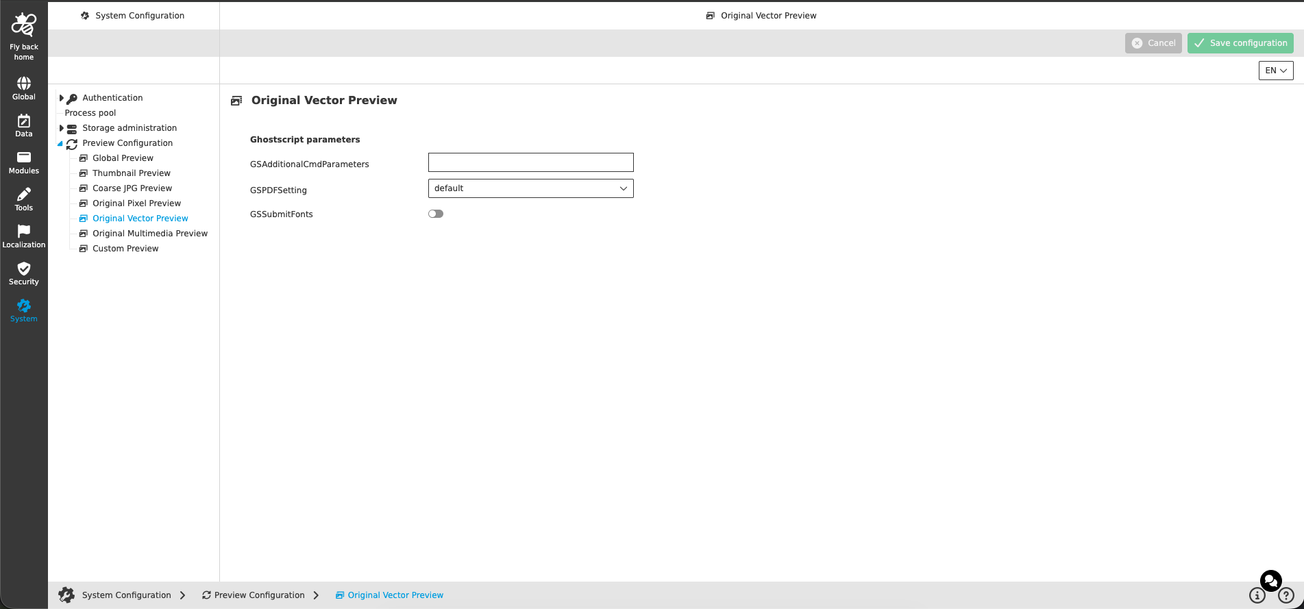 preview configuration original vector preview cc