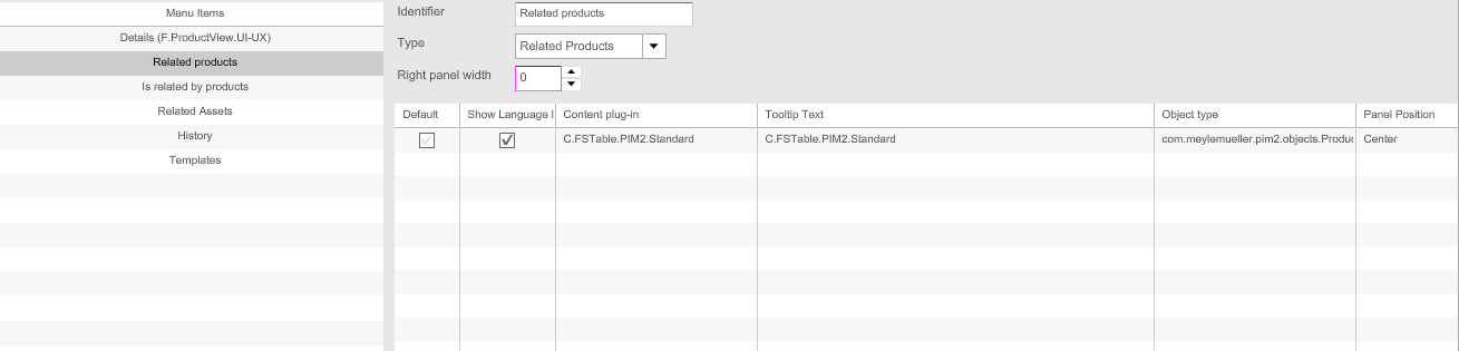 ProductView overview configuration