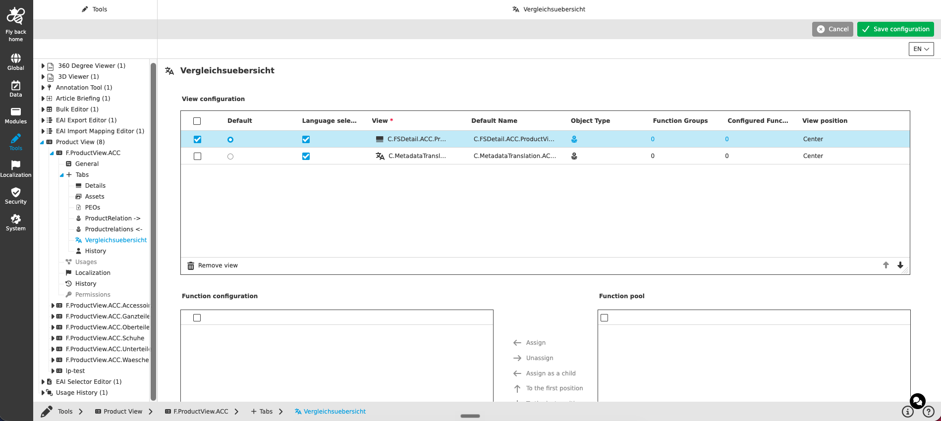 productview tabs translation CC