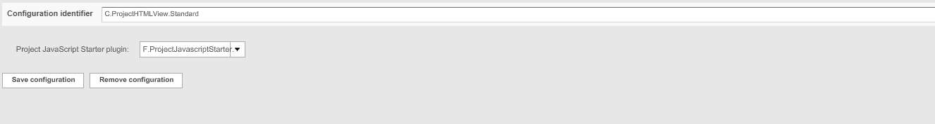 project html view configuration overview