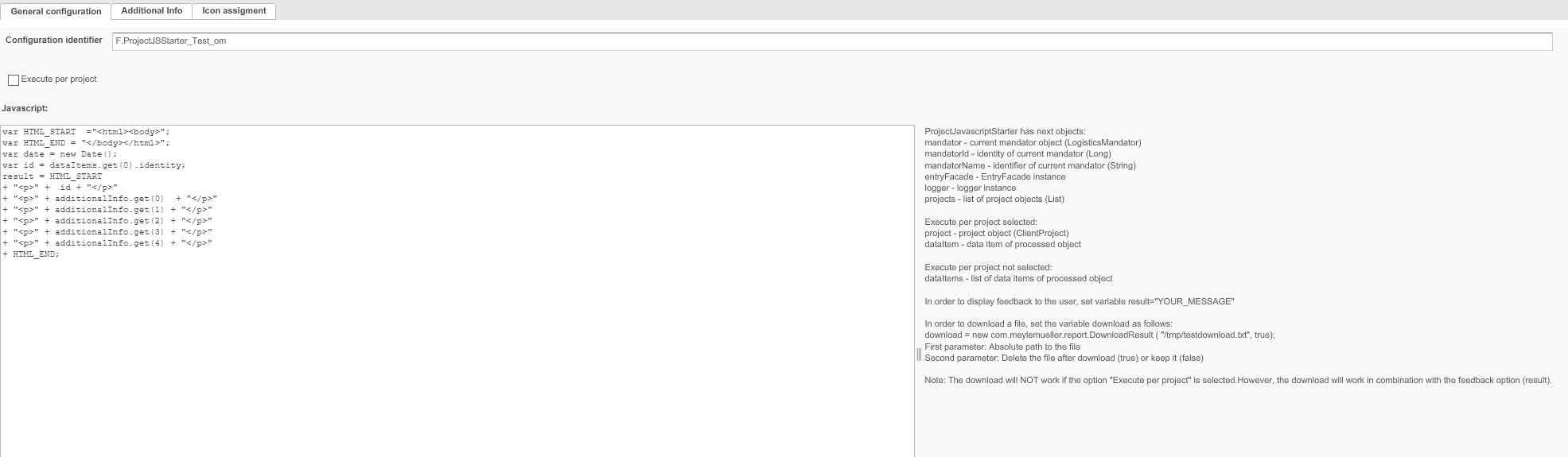 ProjectJavascriptStarter general configuration