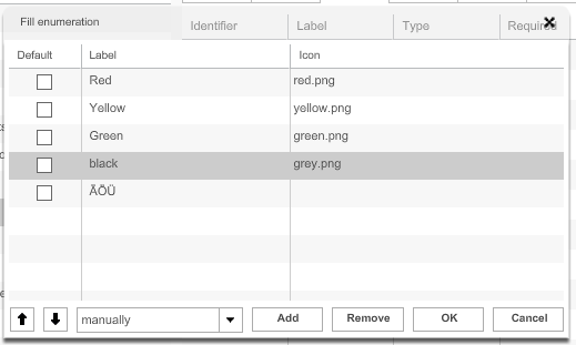 Enumeration attribute icons