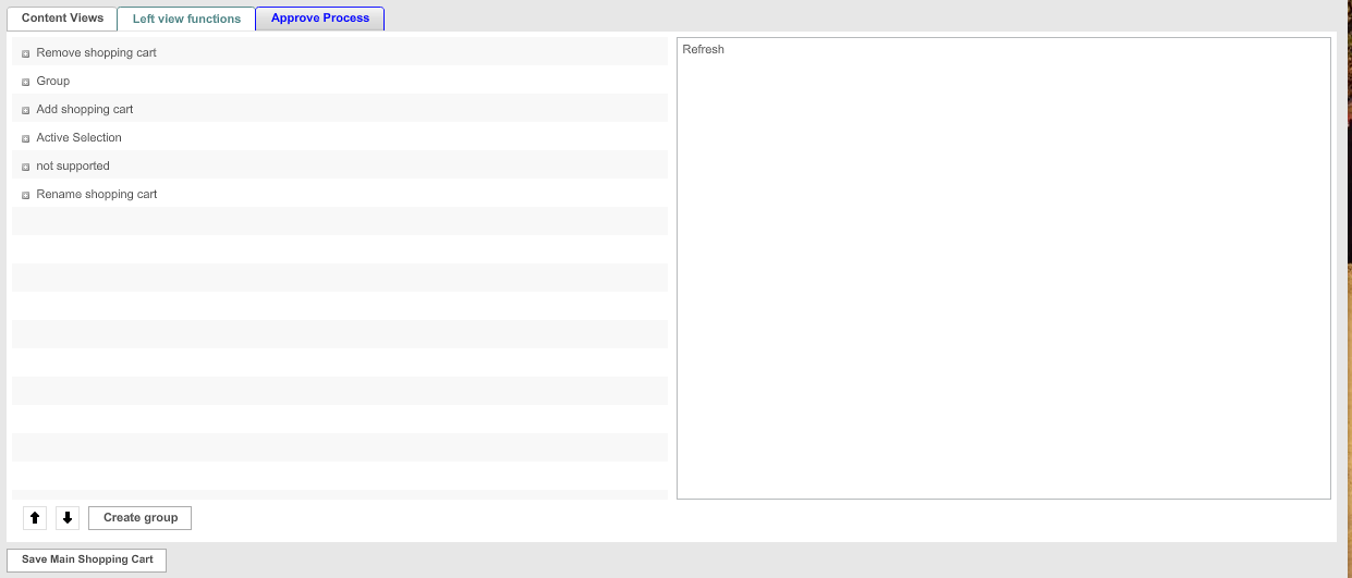 ShoppingCart adding left view functions