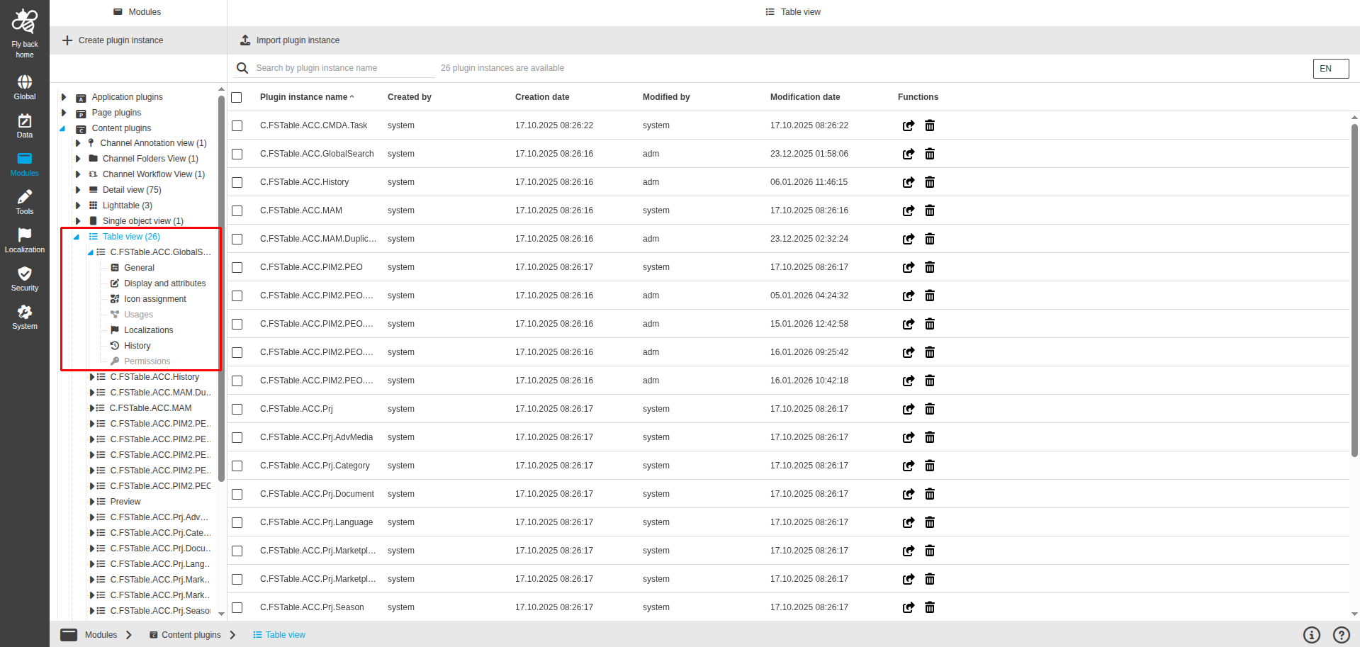TableView CC configuration