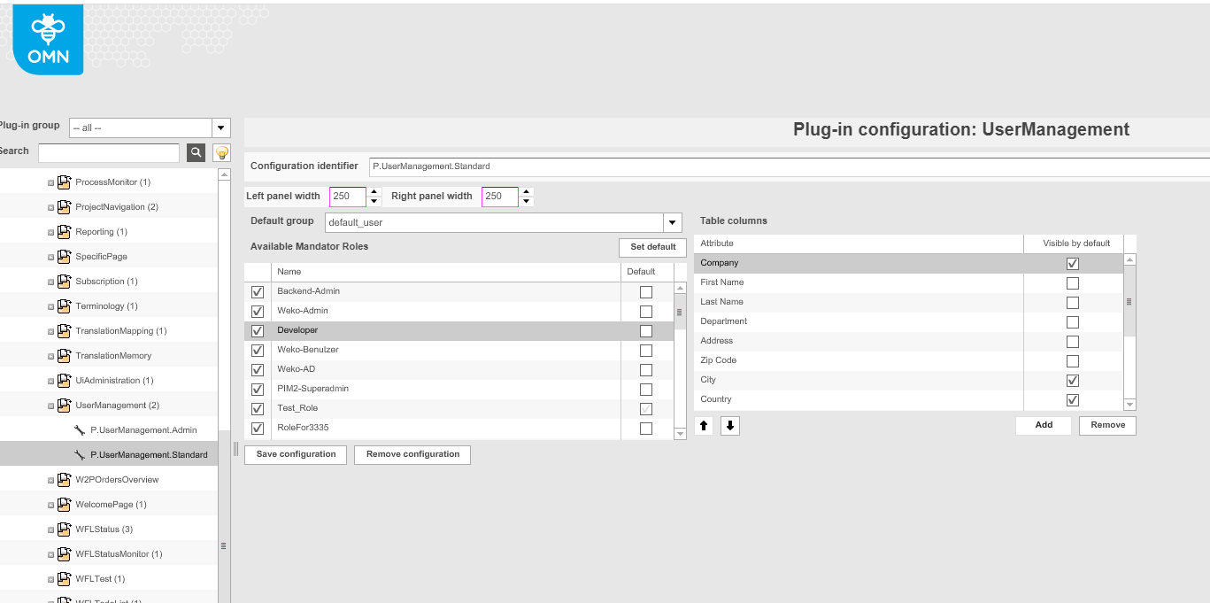 backend user management plugin configuration