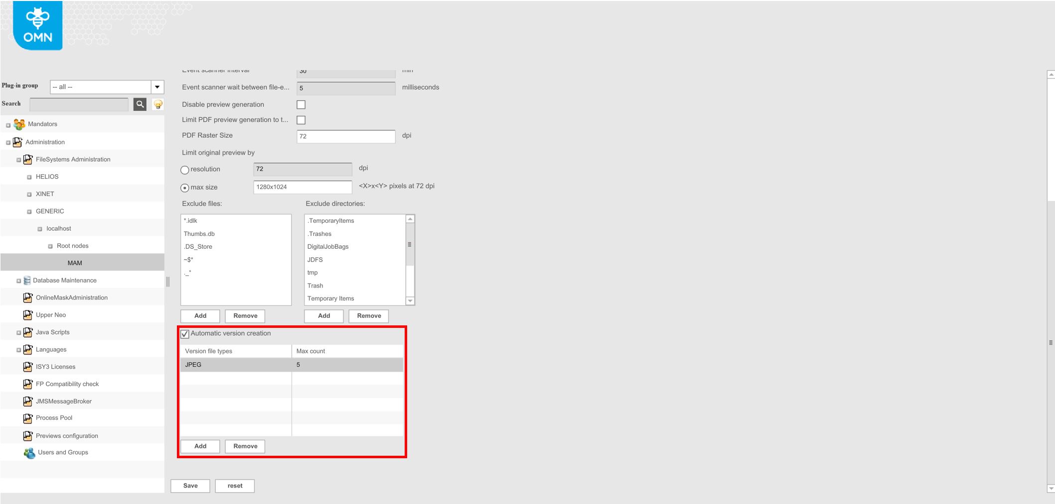 automatic version creation
