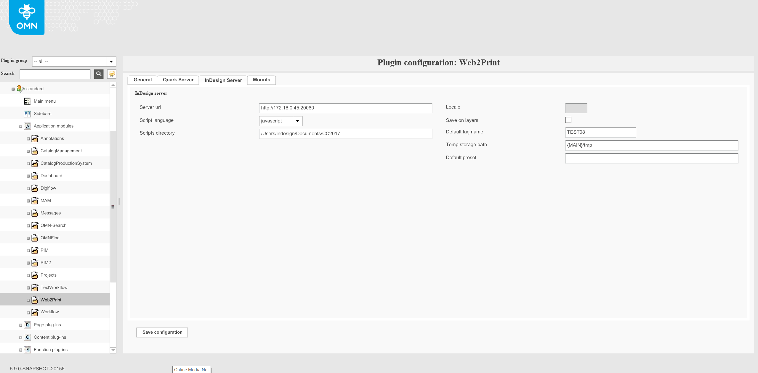 Web2Print_Indesign_Server_Tab
