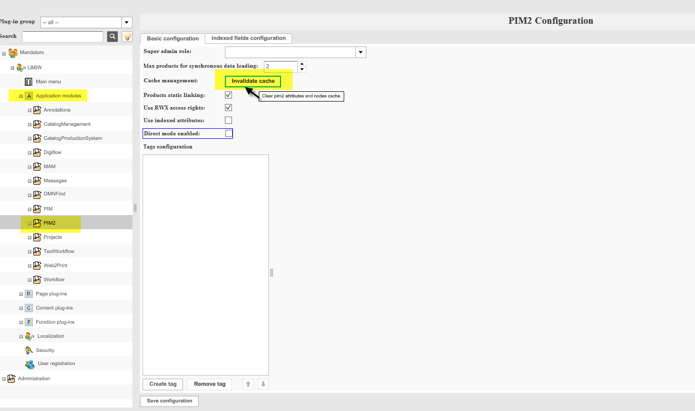 ConfigClient_invalidate cache