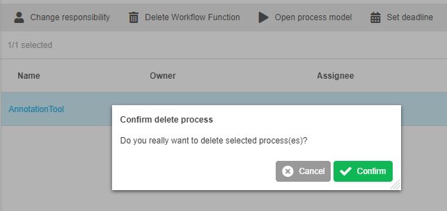 delete workflow function
