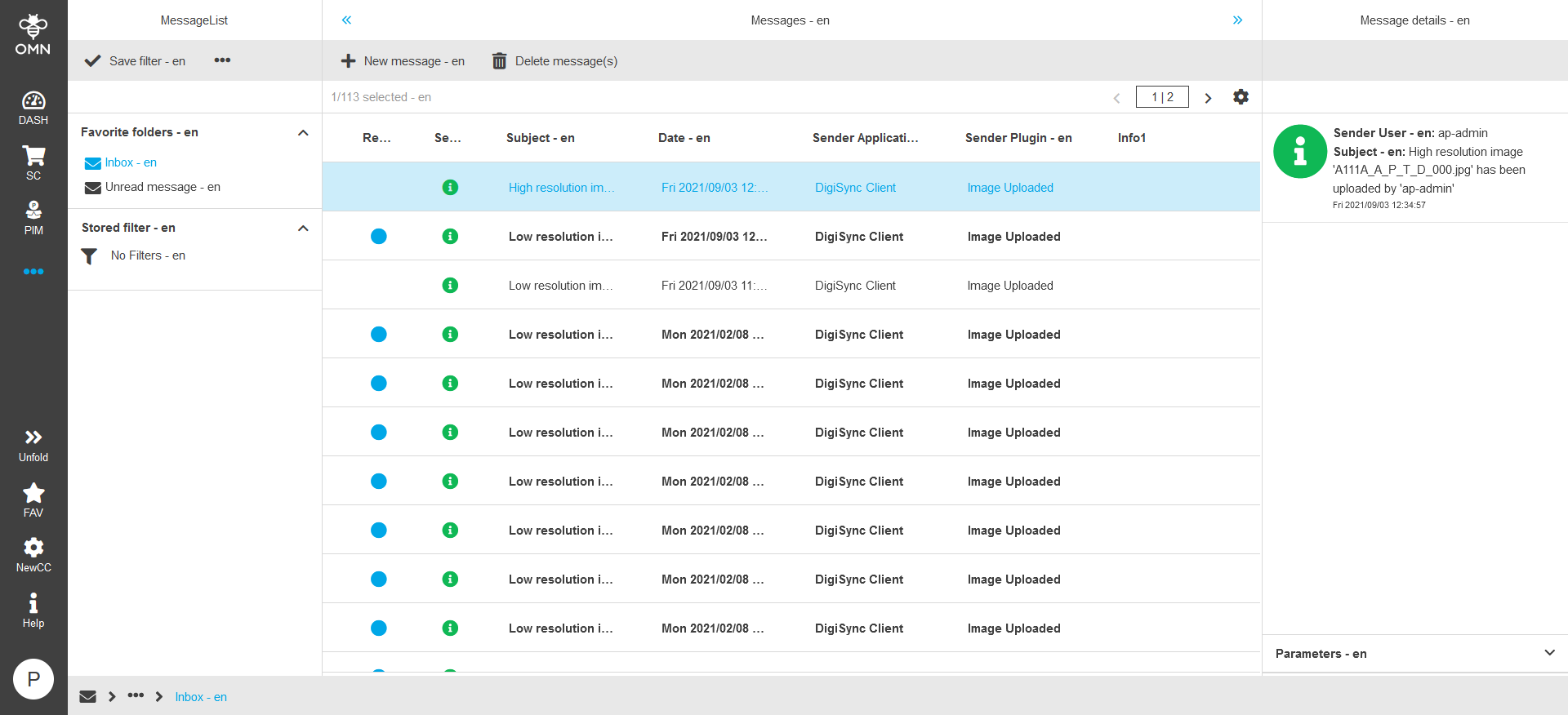 OMN EndUser MessageClient AB1