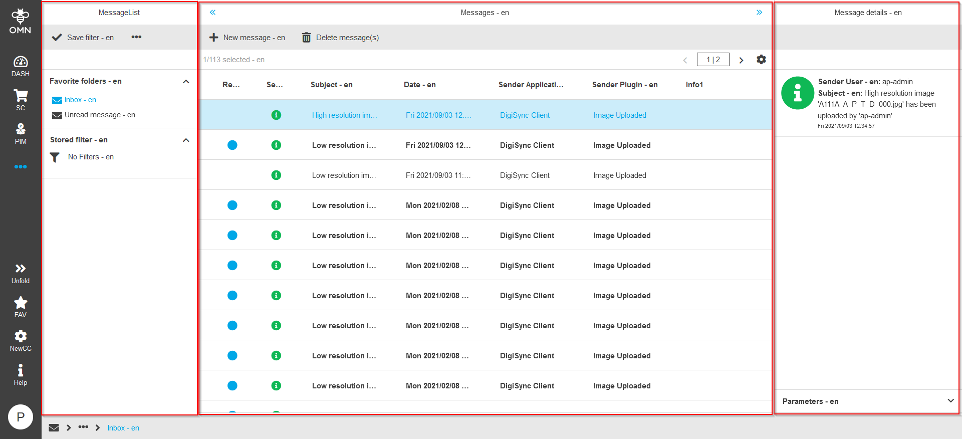 OMN EndUser MessageClient AB2