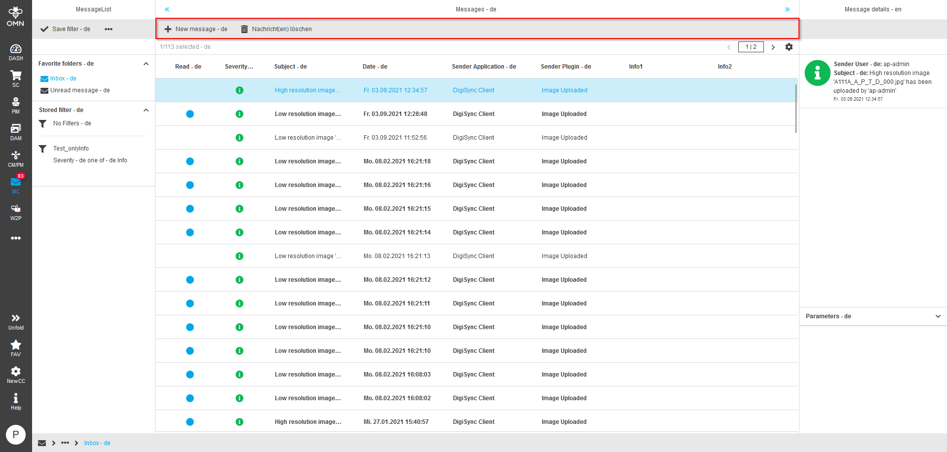 OMN EndUser MessageClient AB9