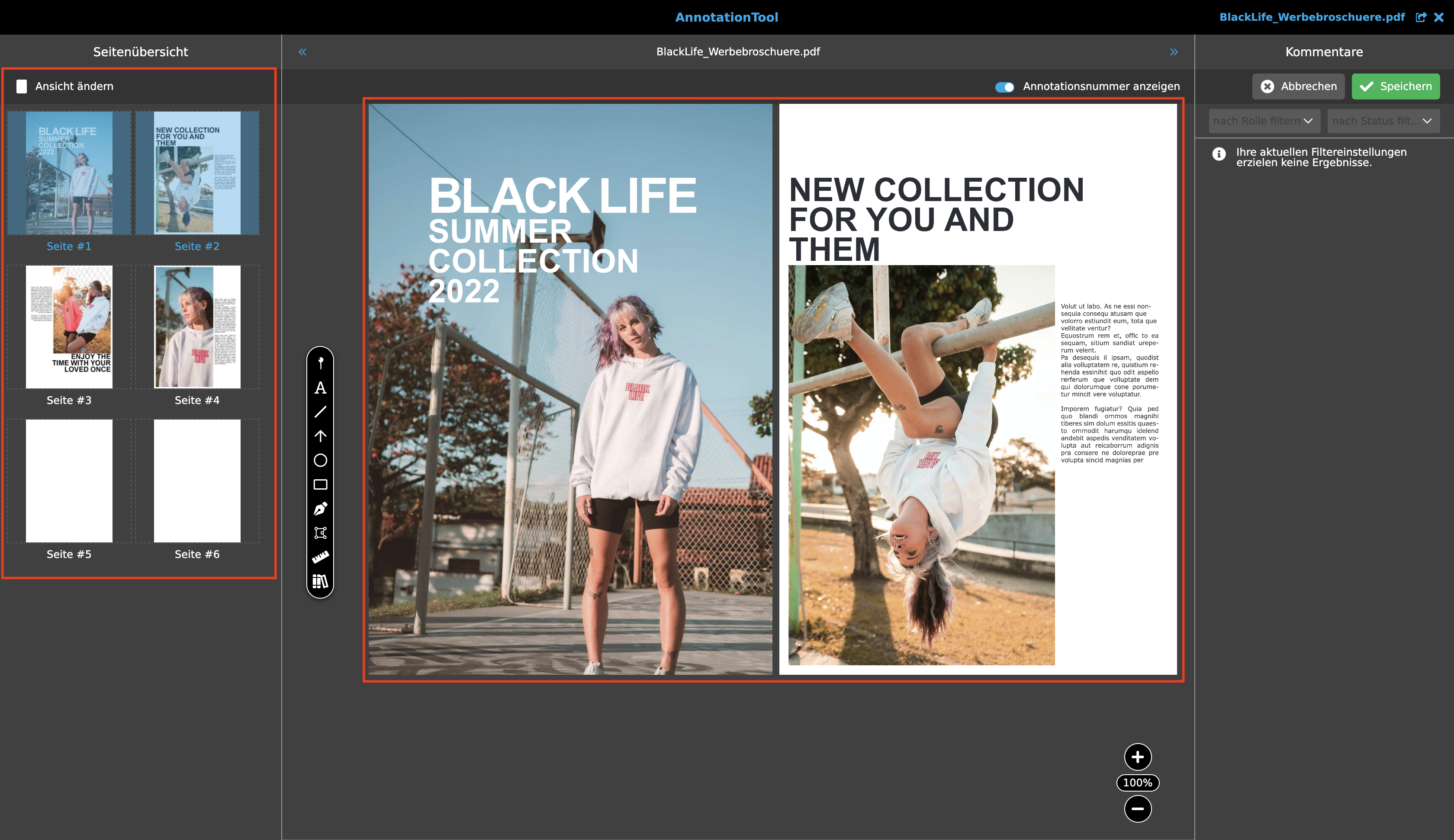 Doppelseitenübersicht