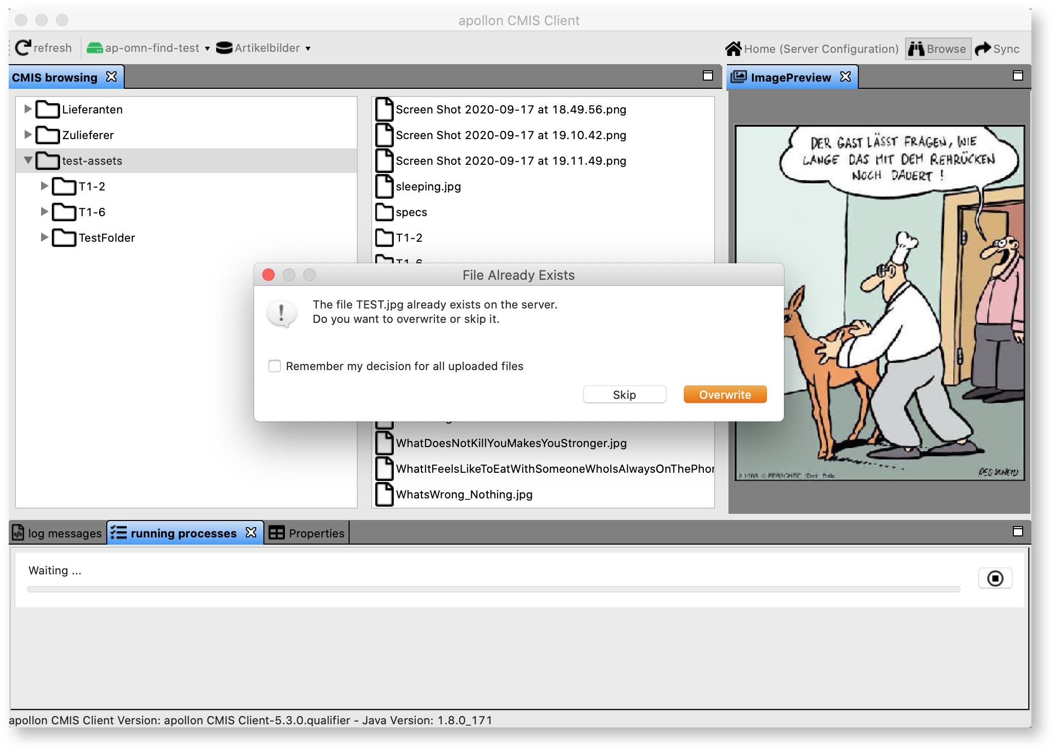 Upload and Overwrite