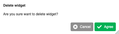 Confirm widget deletion