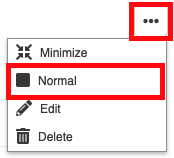 Restore normal widget size