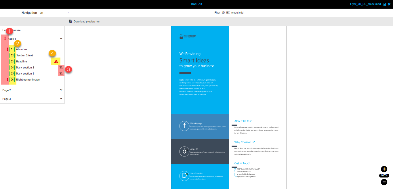 DocEdit navigation BC activated hints