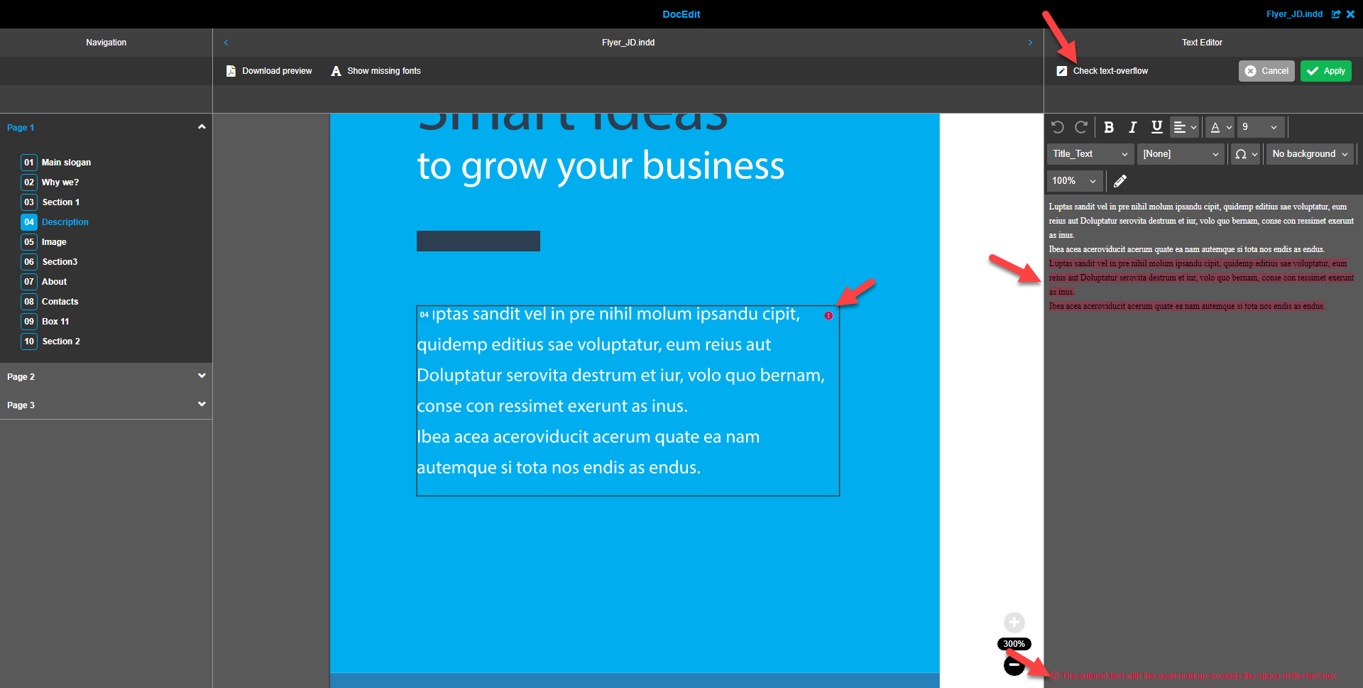 DocEdit result check overflow 5.10