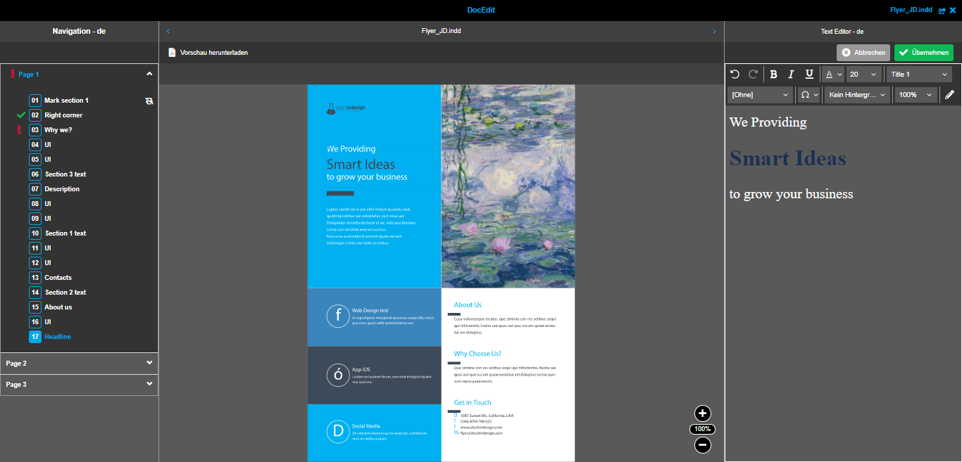 DocEdit text box editor