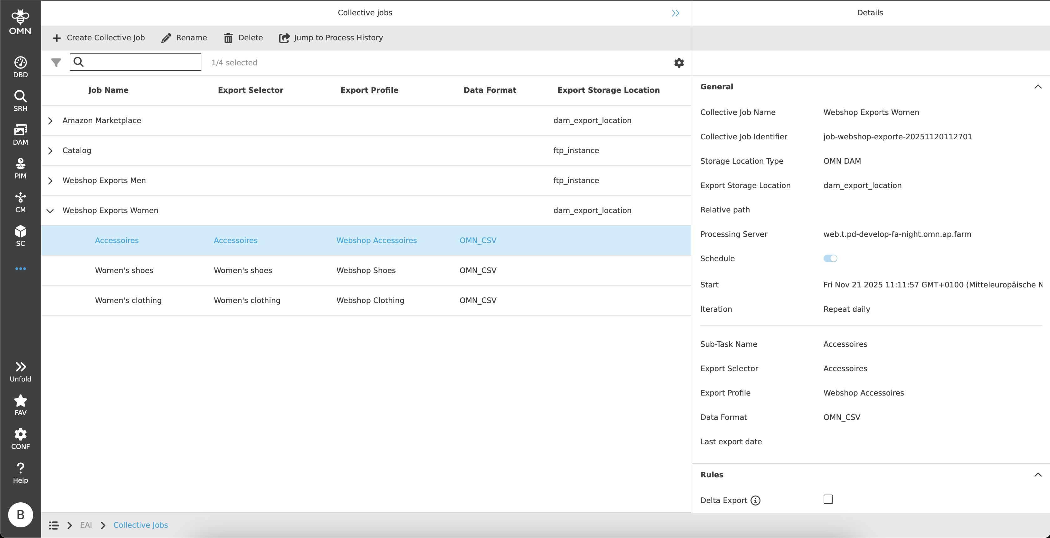 collective jobs task details