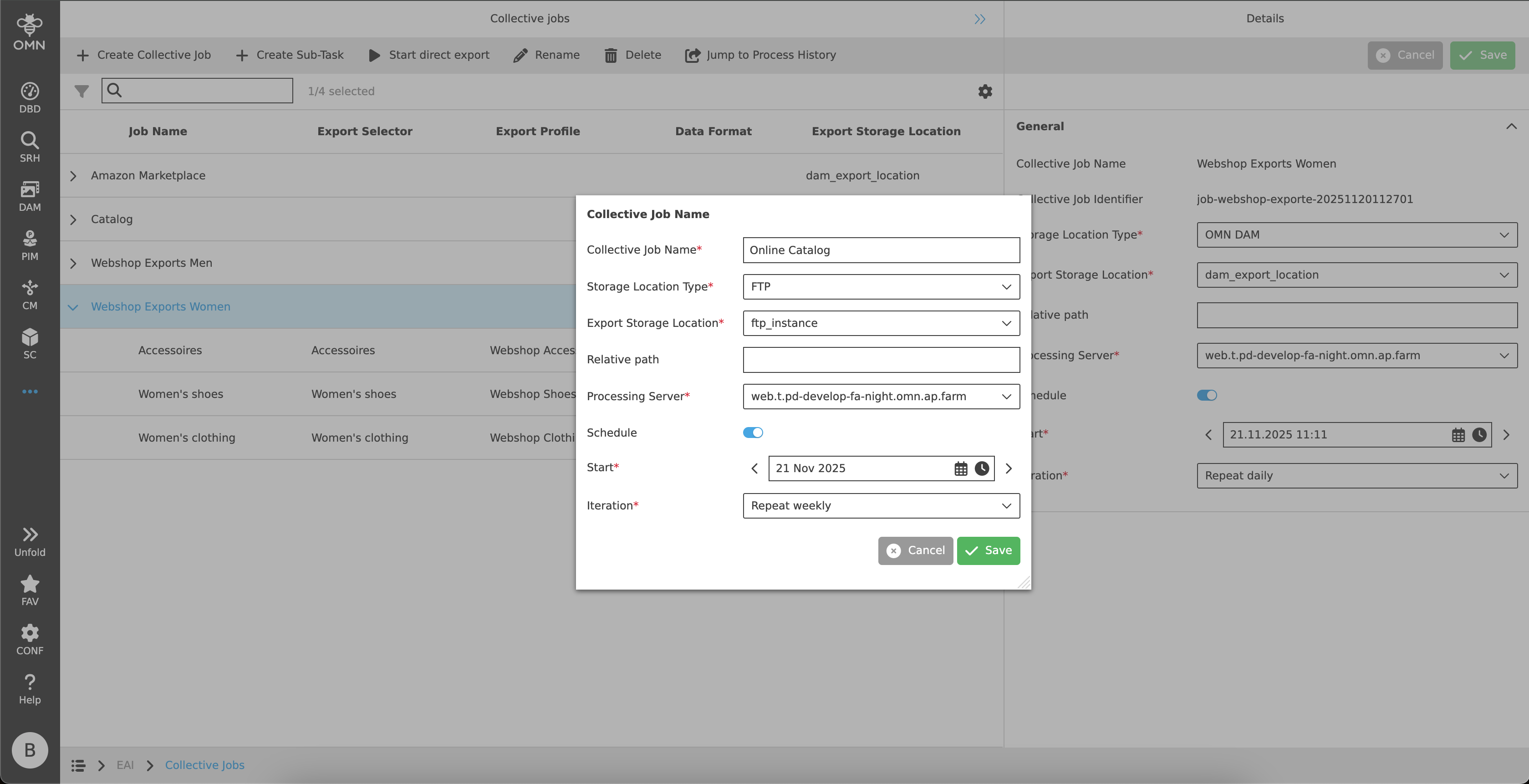 create collective job