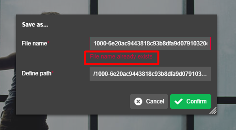 Image editor central view save as hint