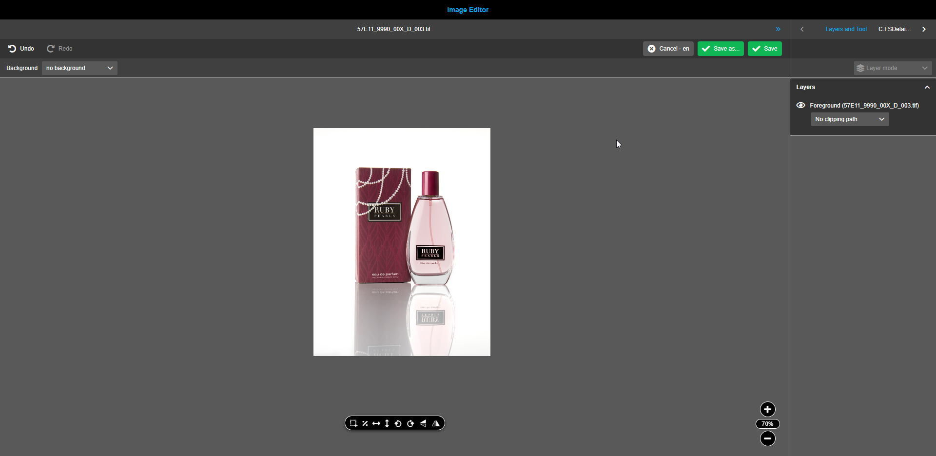 Image editor general view