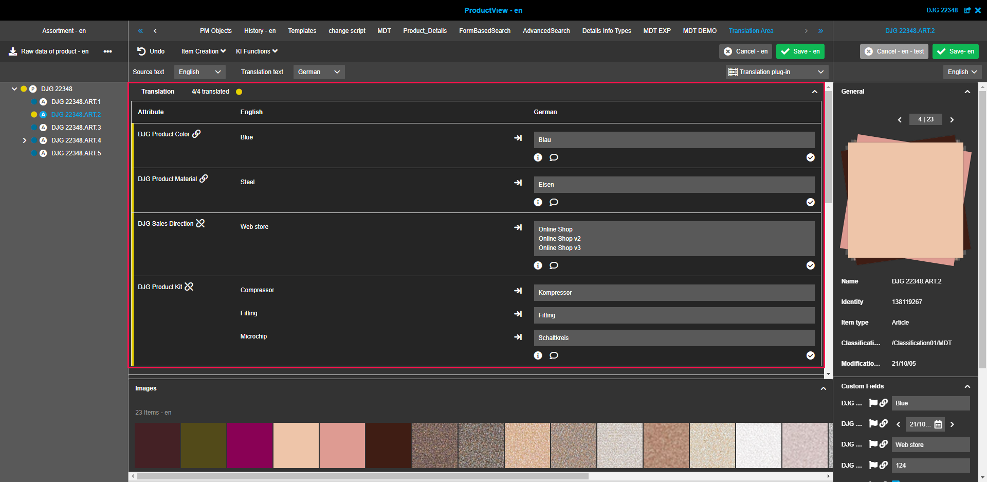 F TranslationSection