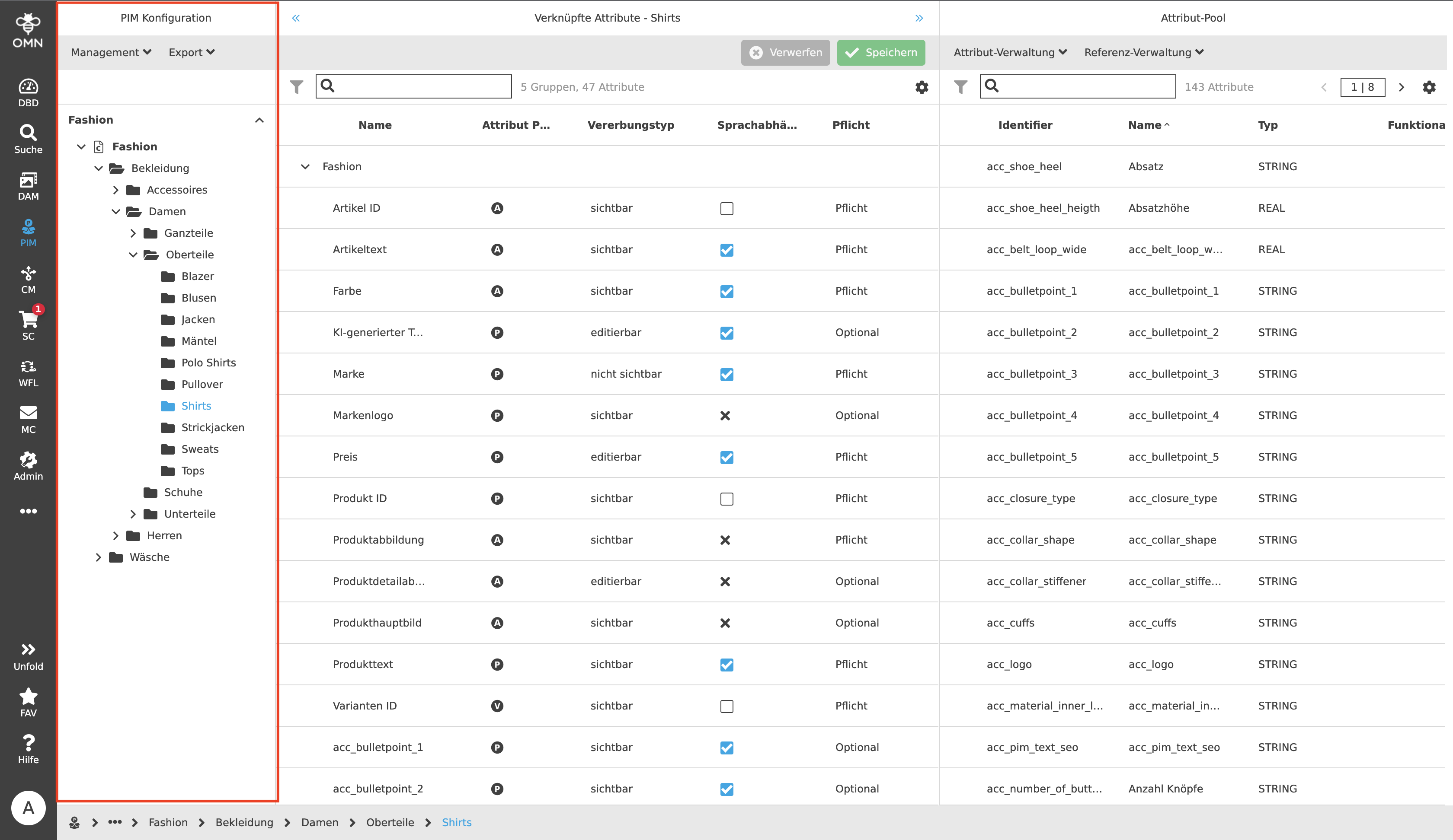 MainModule PIM ConfigurationView Left