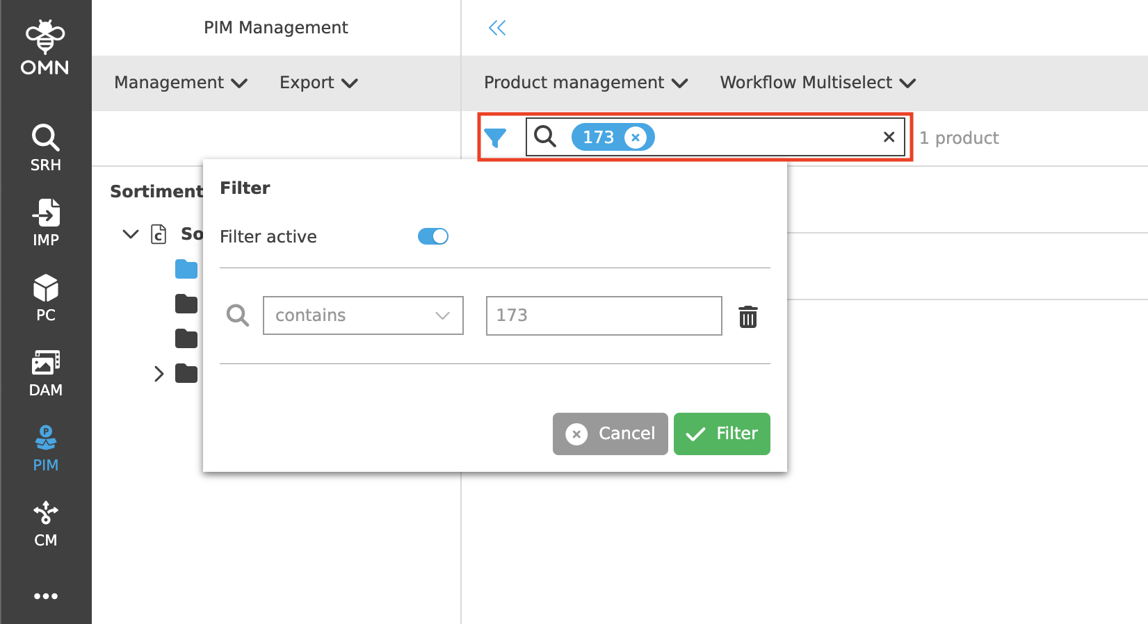 User Guide General functions and controls QuickFilter