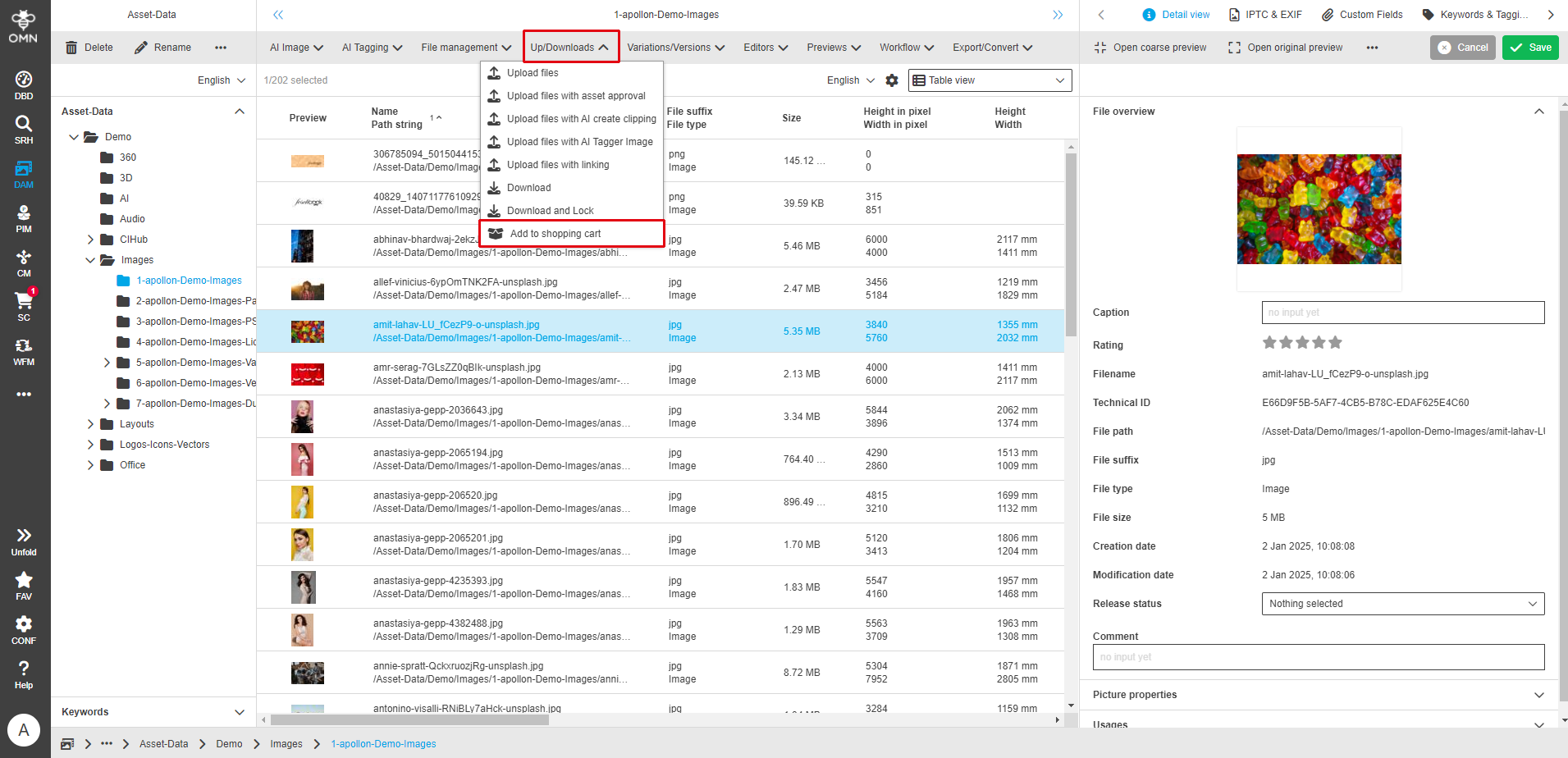 User Guide DAM addToShoppingCard
