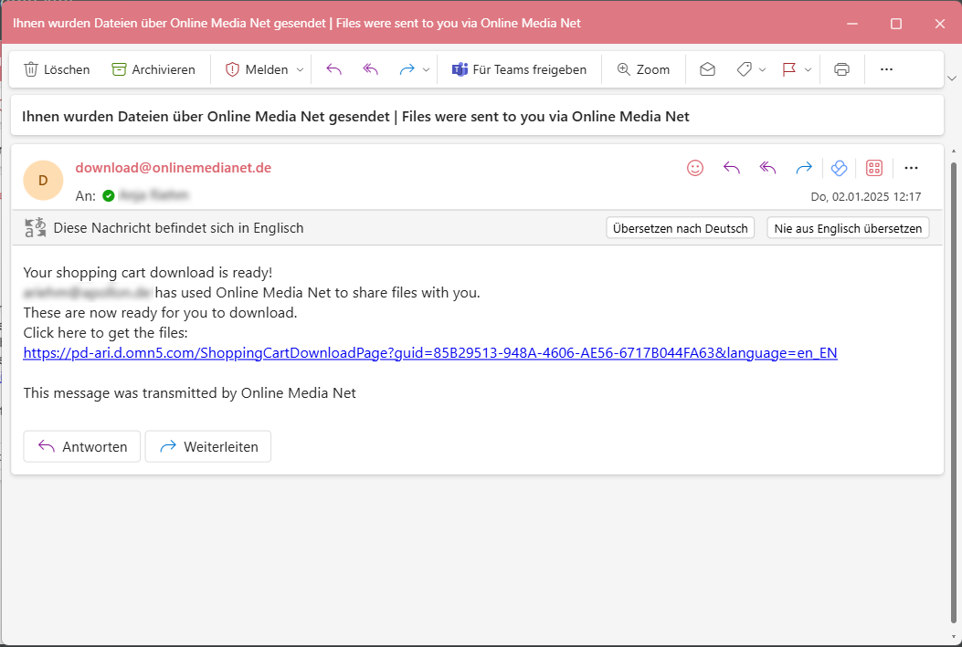 User Guide DAM eMail