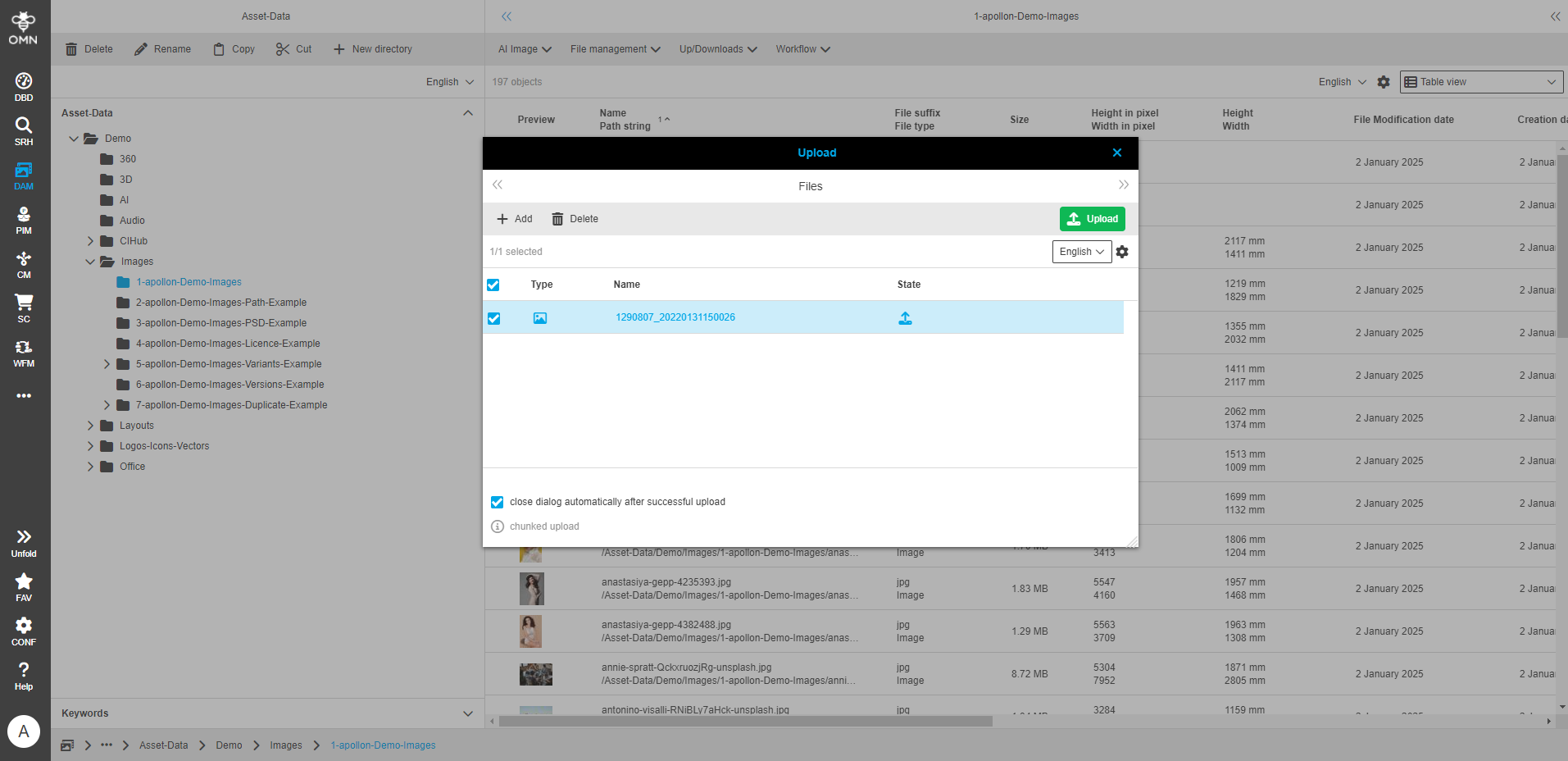 User Guide DAM uploadDialogFilled