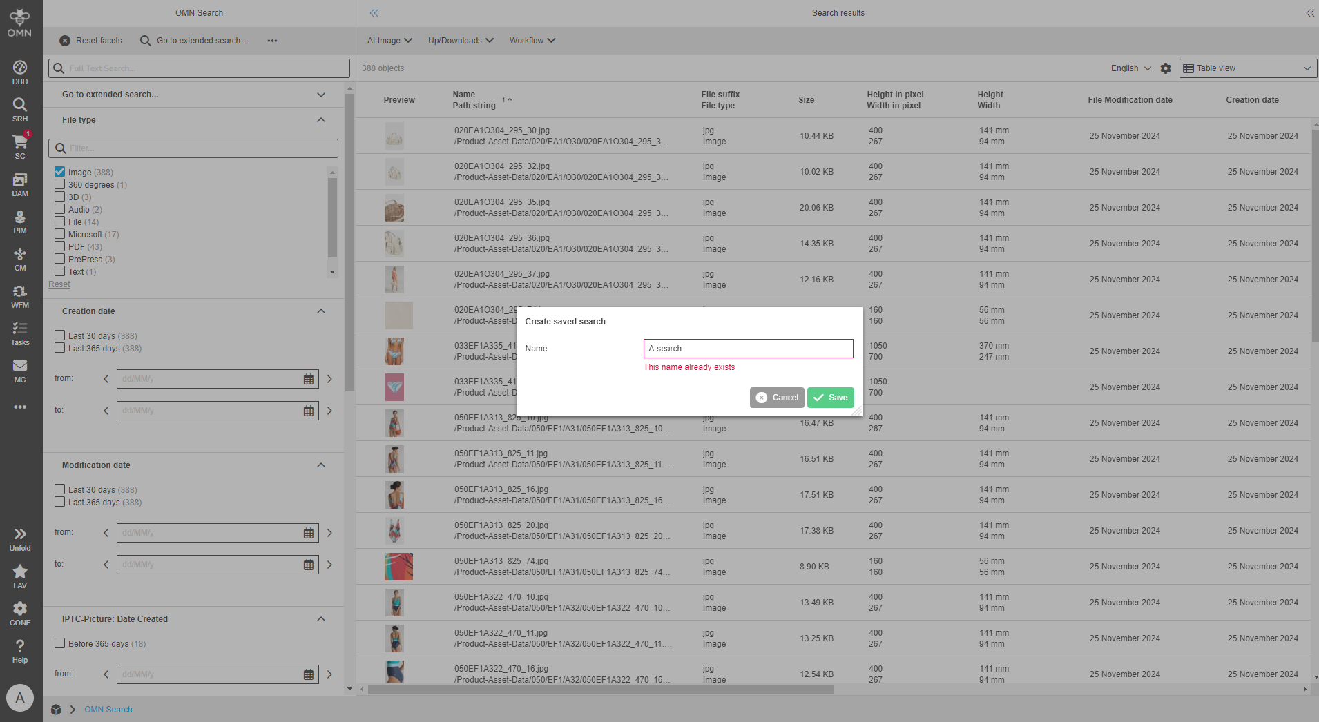 User Guide saveSearchDuplicate