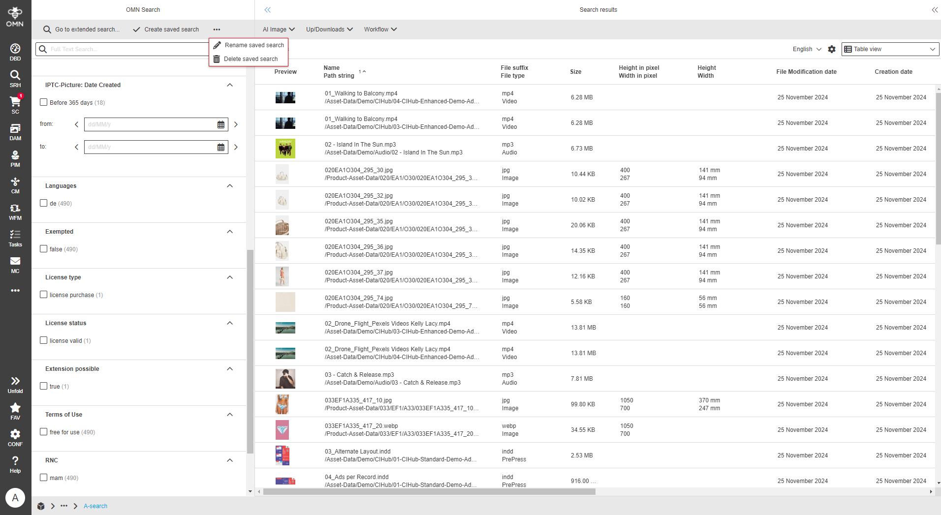 User Guide savedSearchEdit
